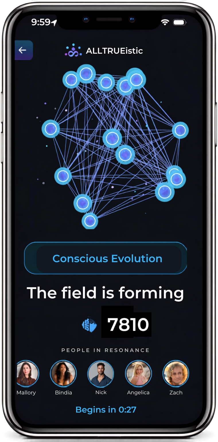A collective practice gathering inside ALLTRUEistic: the field forming before a shared Conscious Evolution moment